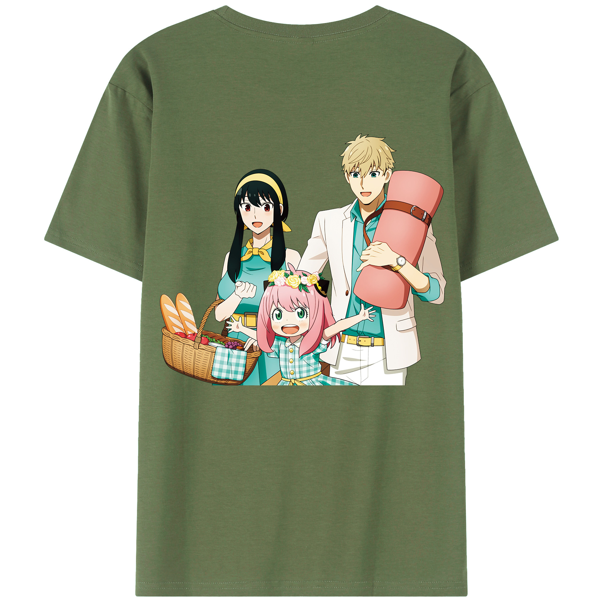 （画像用） SPY×FAMILY间谍家家酒 綿100％ メンズ半袖Tシャツ（バックプリント） 通気性
